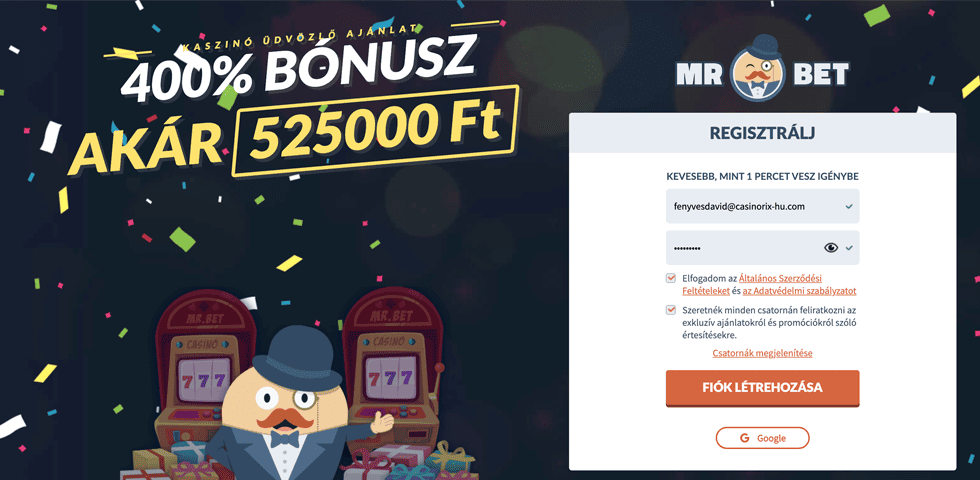 Mr Bet regisztráció – az első lépés a fiók létrehozásához